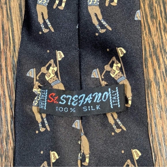 Vintage St. Stefano Italian Silk Golf Tie - Picture 3 of 3